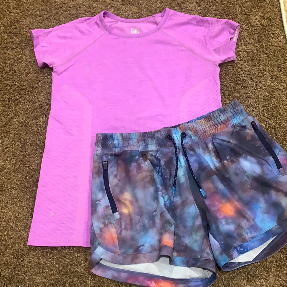 Athleta Girl size 14 top and shorts set